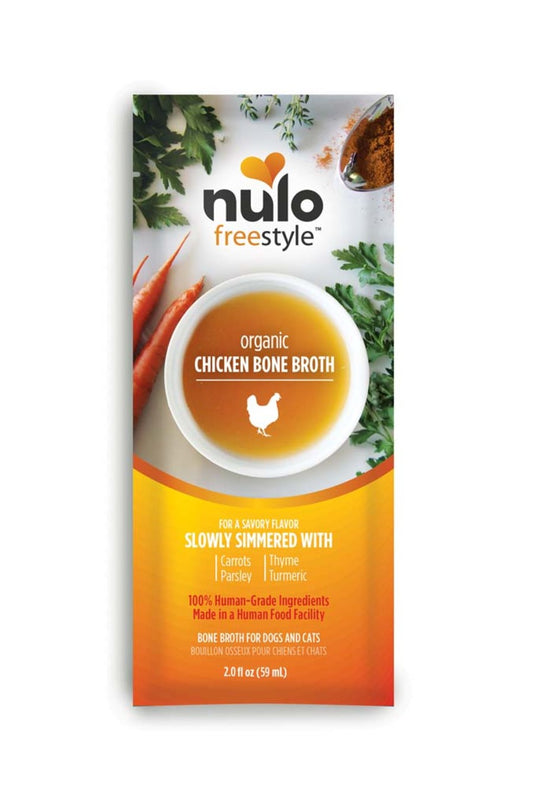 Nulo Freestyle Dog Food Topper Organic Chicken Bone Broth, 2 oz