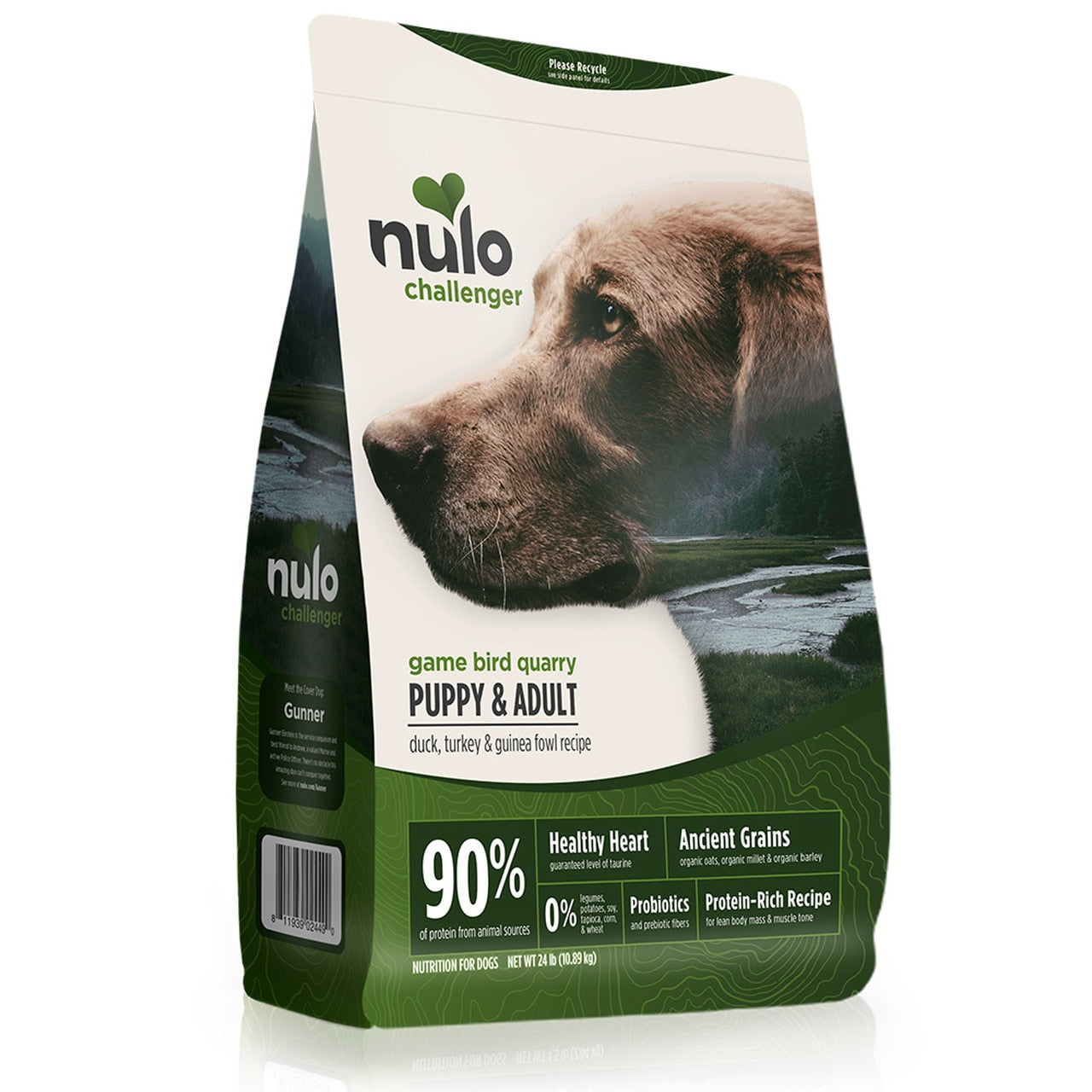 Nulo Challenger Game Bird Quarry Duck, Turkey & Guinea Fowl Puppy & Adult Dry Dog Food, 24-lb (Size: 24-lb)