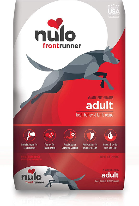 Nulo Frontrunner Ancient Grain Beef, Barley & Lamb Adult Dry Dog Food, 23-lb (Size: 23-lb)