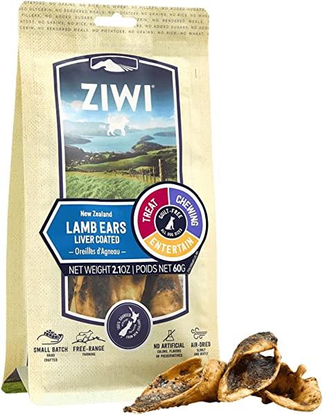 ZIWI Lamb Ears Liver Coated Dog Treats, 2.1-oz