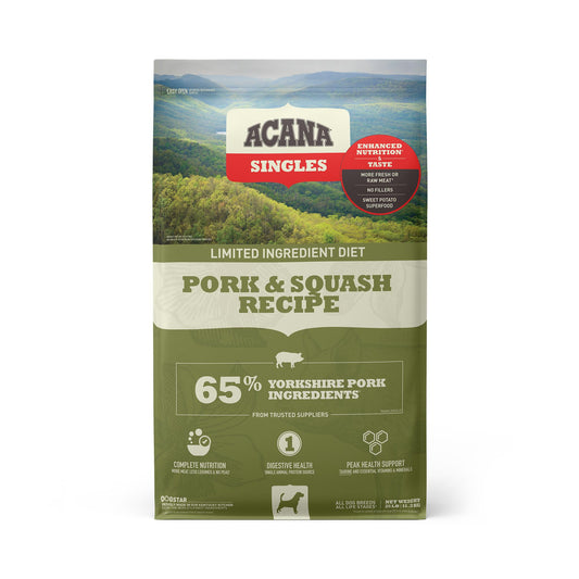 ACANA Singles Limited Ingredient Pork & Squash Grain-Free Dry Dog Food, 22.5-lb