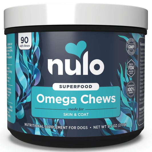 Nulo Superfood Omega Chews Skin & Coat Dog Supplement, 9.5-oz