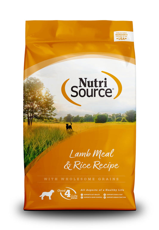 NutriSource Lamb Meal & Rice Recipe with Wholesome Grains Dry Dog Food, 26-lb (Size: 26-lb)