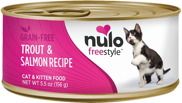 Nulo Cat Freestyle Pate Trout & Salmon Recipe Grain-Free Canned Cat & Kitten Food, 5.5-oz (Size: 5.5-oz)