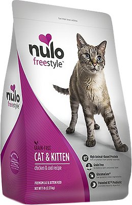 Nulo Cat Freestyle Chicken & Cod Recipe Grain-Free Dry Cat & Kitten Food, 5-lb (Size: 5-lb)