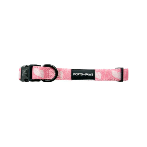 PORTS + PAWS  COLLAR - ANTHURIUM PINK