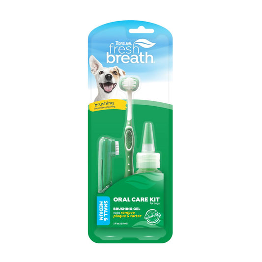 Tropiclean Fresh Breath Oral Care Kit for Dogs, Small/Medium