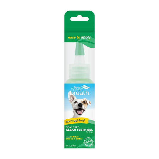 Tropiclean Fresh Breath Oral Care Clean Teeth Gel for Dogs, 2-oz