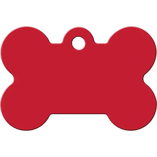 Red Aluminum Bone Tag- Large