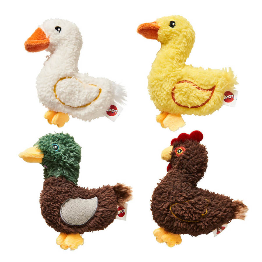 Spot Love The Earth Barnyard Bird Cat Toy Assorted, 1ea/4 in