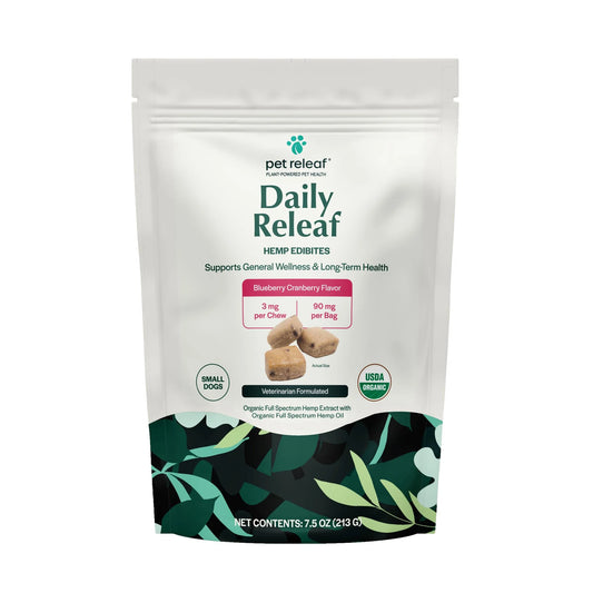 Pet Releaf Daily Releaf Blueberry Cranberry  CBD Edibites for Large Dogs