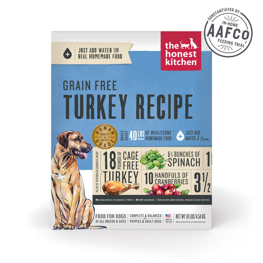 The Honest Kitchen Turkey Recipe Grain-Free Dehydrated Dog Food (Size: 10-lb box)