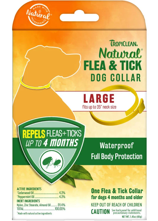 Tropiclean Natural Flea & Tick Dog Collar- Large