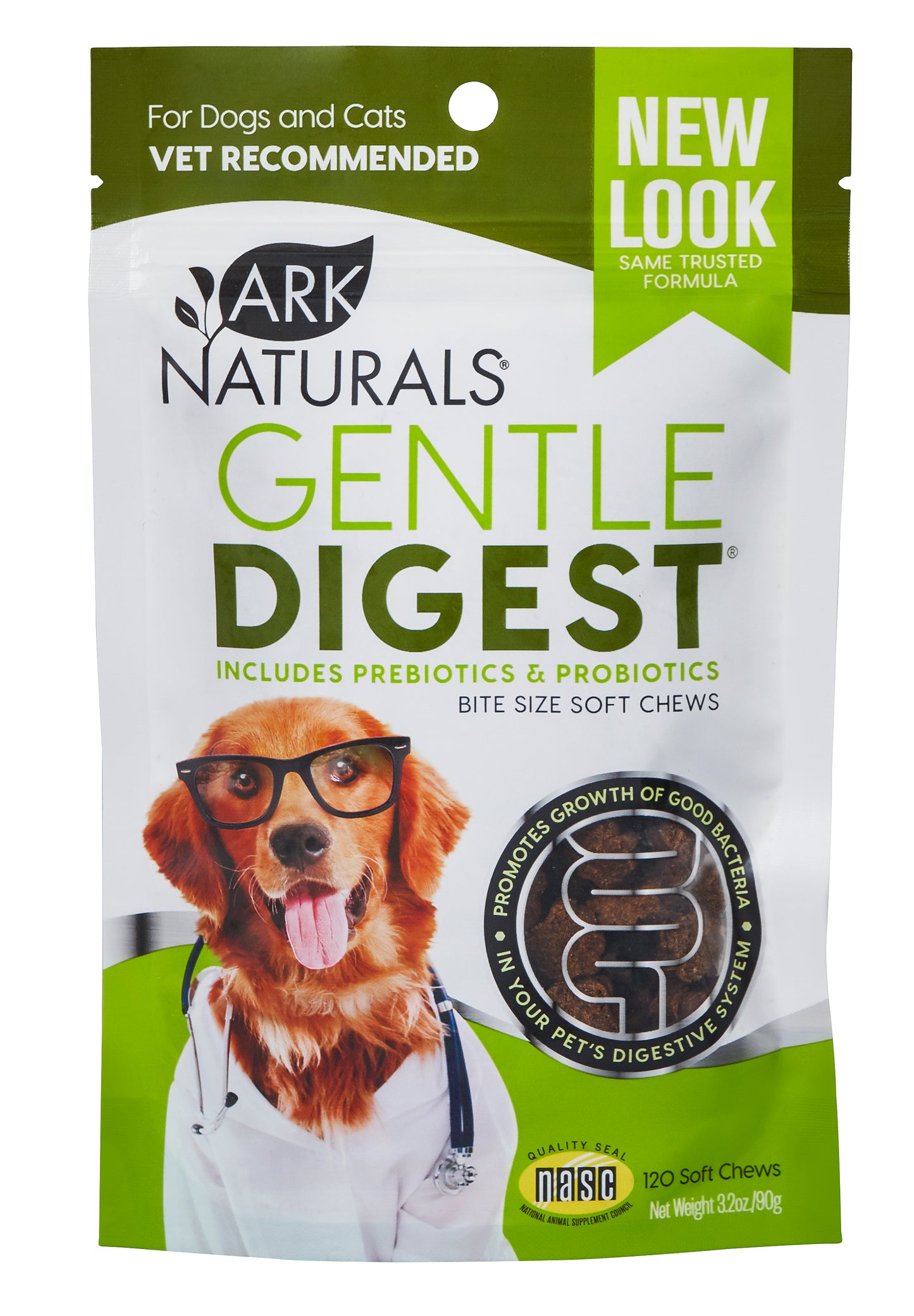 Ark Naturals Gentle Digest Dog & Cat Soft Chews, 120 count