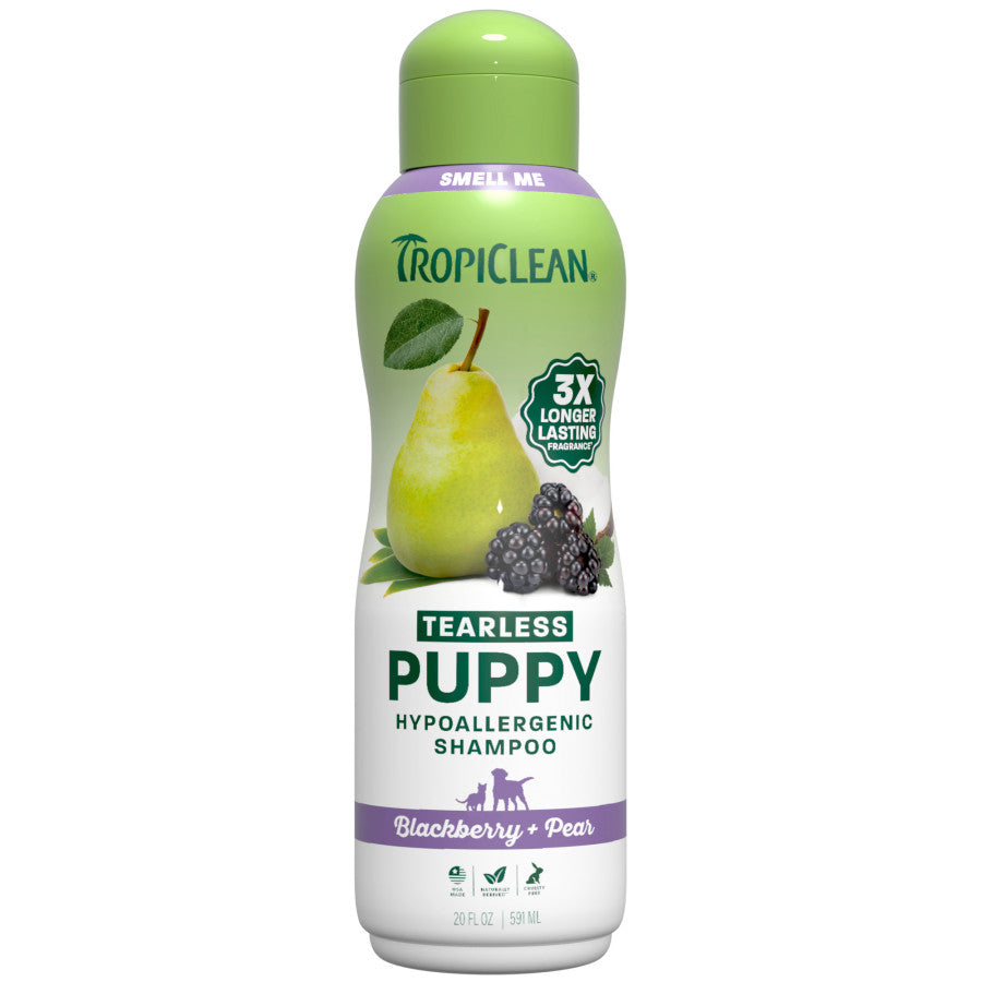 TropiClean Tearless Puppy Hypoallergenic Shampoo Blackerry & Pear, 1ea/20 oz